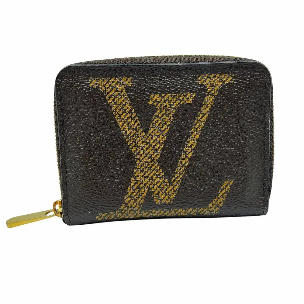 Louis Vuitton Monogram Giant Zippy Wallet Coin Purse Compact Wallet Canvas Brown